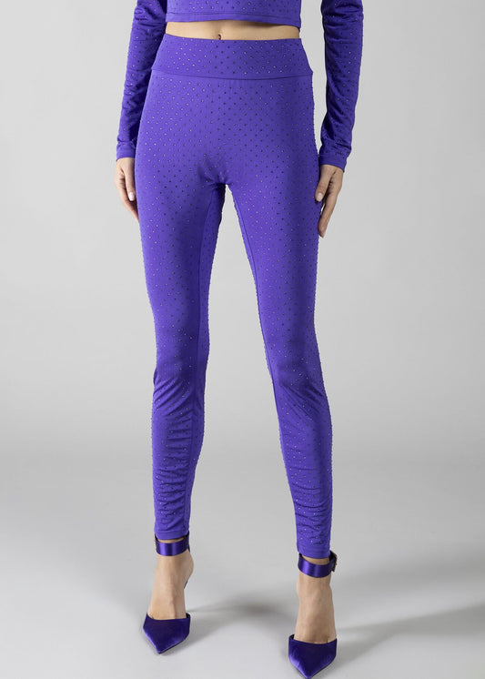 Leggings con strass donna - art. 611DD24003 - Denny Rose Primavera Estate 2026