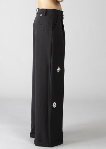 Pantalone lungo con applicazioni donna - art. 611DD25025 - Denny Rose Primavera Estate 2026