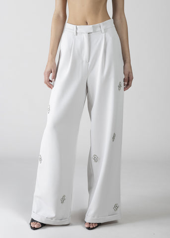 Pantalone lungo con applicazioni donna - art. 611DD25025 - Denny Rose Primavera Estate 2026