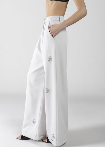 Pantalone lungo con applicazioni donna - art. 611DD25025 - Denny Rose Primavera Estate 2026