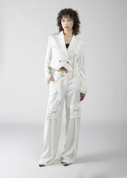 Giacca crop in raso donna - art. 611DD35019 - Denny Rose Primavera Estate 2026