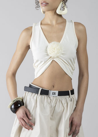 Top con rosa donna - art. 611DD44004 - Denny Rose Primavera Estate 2026