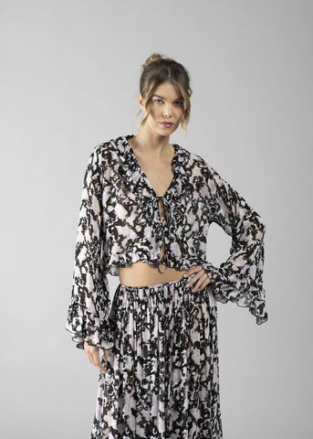 Blusa in georgette donna - art. 611DD45026 - Denny Rose Primavera Estate 2026