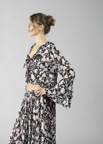 Blusa in georgette donna - art. 611DD45026 - Denny Rose Primavera Estate 2026