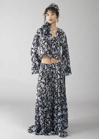 Blusa in georgette donna - art. 611DD45026 - Denny Rose Primavera Estate 2026