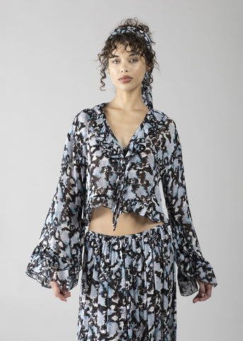 Blusa in georgette donna - art. 611DD45026 - Denny Rose Primavera Estate 2026