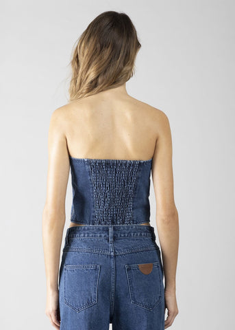 Top denim con strass donna - art. 611DD46002 - Denny Rose Primavera Estate 2026