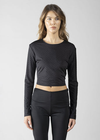 T-shirt con strass applicazioni donna - art. 611DD64006 - Denny Rose Primavera Estate 2026