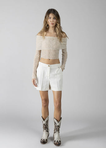 T-shirt in pizzo donna - art. 611DD64007 - Denny Rose Primavera Estate 2026