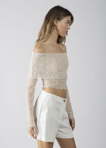 T-shirt in pizzo donna - art. 611DD64007 - Denny Rose Primavera Estate 2026