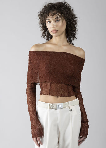 T-shirt in pizzo donna - art. 611DD64007 - Denny Rose Primavera Estate 2026