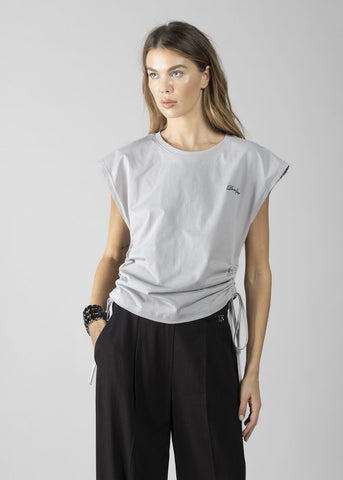T-shirt con arricci donna - art. 611DD64010 - Denny Rose Primavera Estate 2026