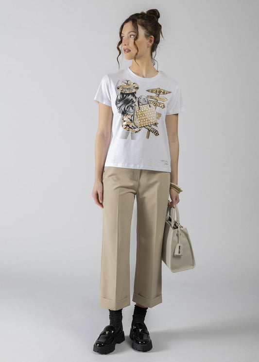 T-shirt donna - art. 611ND64044 - Denny Rose Primavera Estate 2026