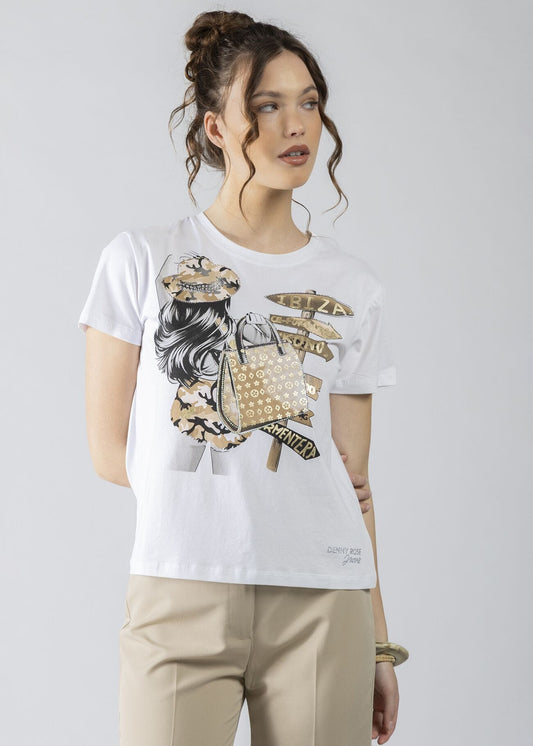 T-shirt donna - art. 611ND64044 - Denny Rose Primavera Estate 2026