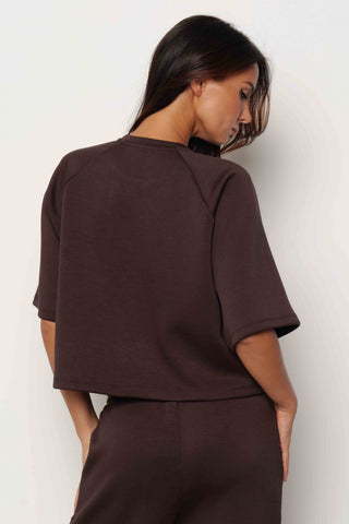 Felpa TROPICOL mezza manica con Ricamo Logo più Applicazioni art. RDA2501091023 Donna Relish Autunno Inverno 2025/2026