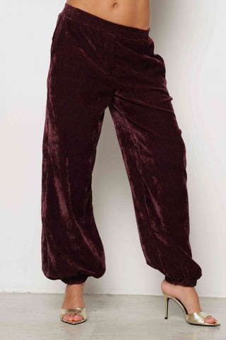 Panta DUKE C/Elastico Fondo+Ricamo Logo Velluto art. RDA2507006095 Donna Relish Autunno Inverno 2025/2026