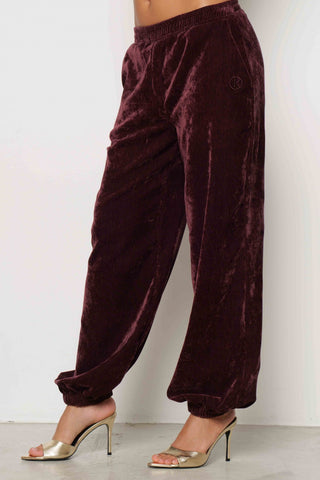 Panta DUKE C/Elastico Fondo+Ricamo Logo Velluto art. RDA2507006095 Donna Relish Autunno Inverno 2025/2026