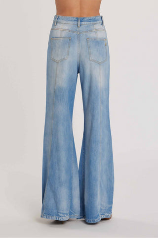 Pantalone DAKOTA_21 vita alta cinque tasche wild fit denim blu art. RDP2607642014 Donna Relish Primavera Estate 2026