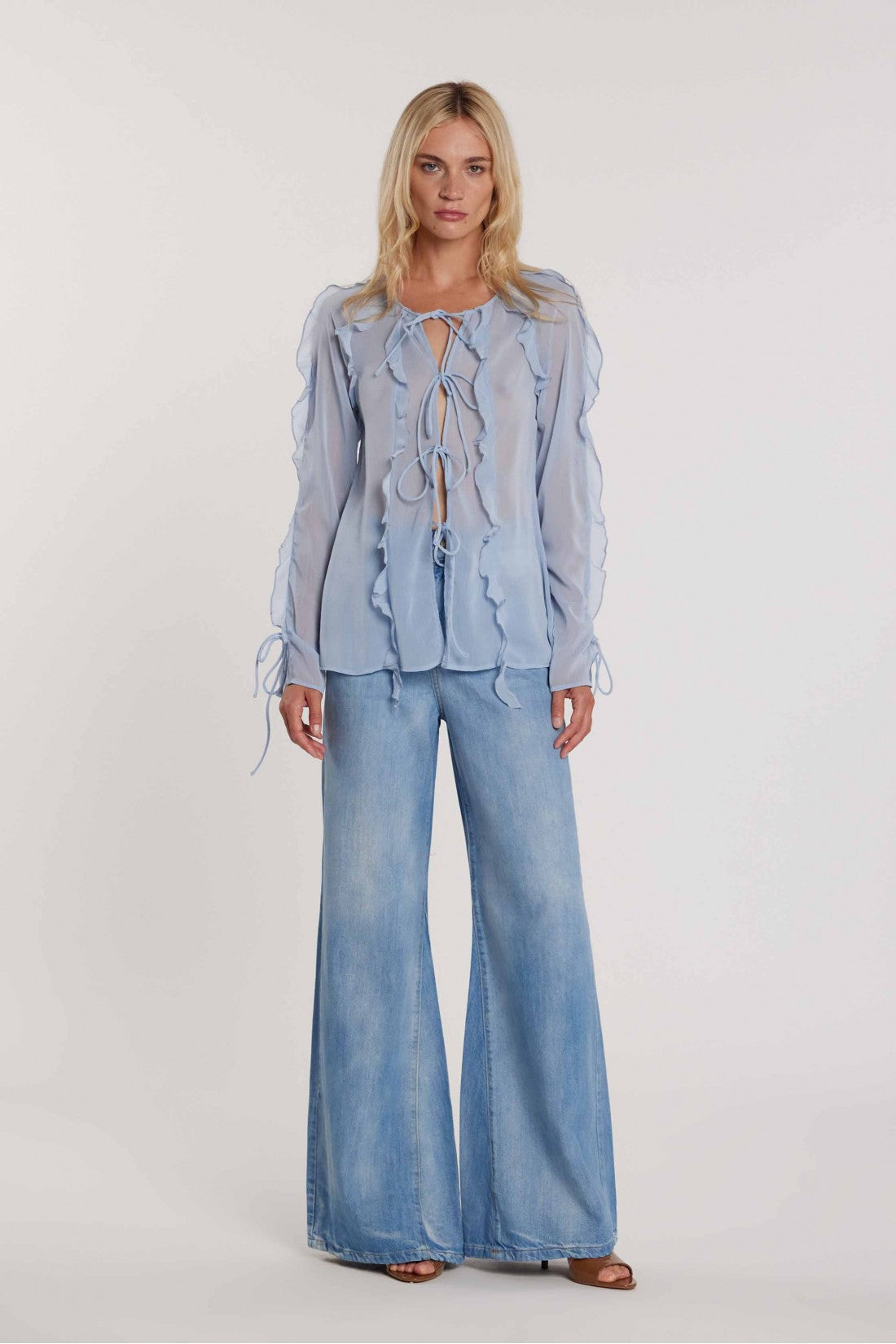 Pantalone DAKOTA_21 vita alta cinque tasche wild fit denim blu art. RDP2607642014 Donna Relish Primavera Estate 2026