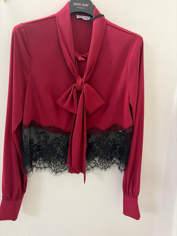 Camicia con fondo in pizzo - art. 521DD45014- Denny Rose Autunno Inverno 2025/26