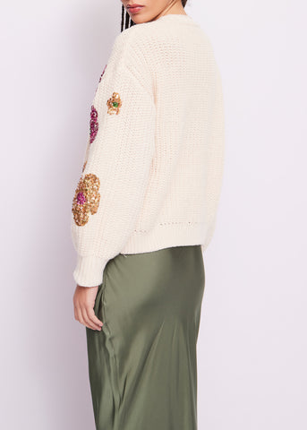 Cardigan M/L Con Ricamo Paillettes - art. 421ND53030 - Denny Rose Autunno Inverno 2024/25 Donna