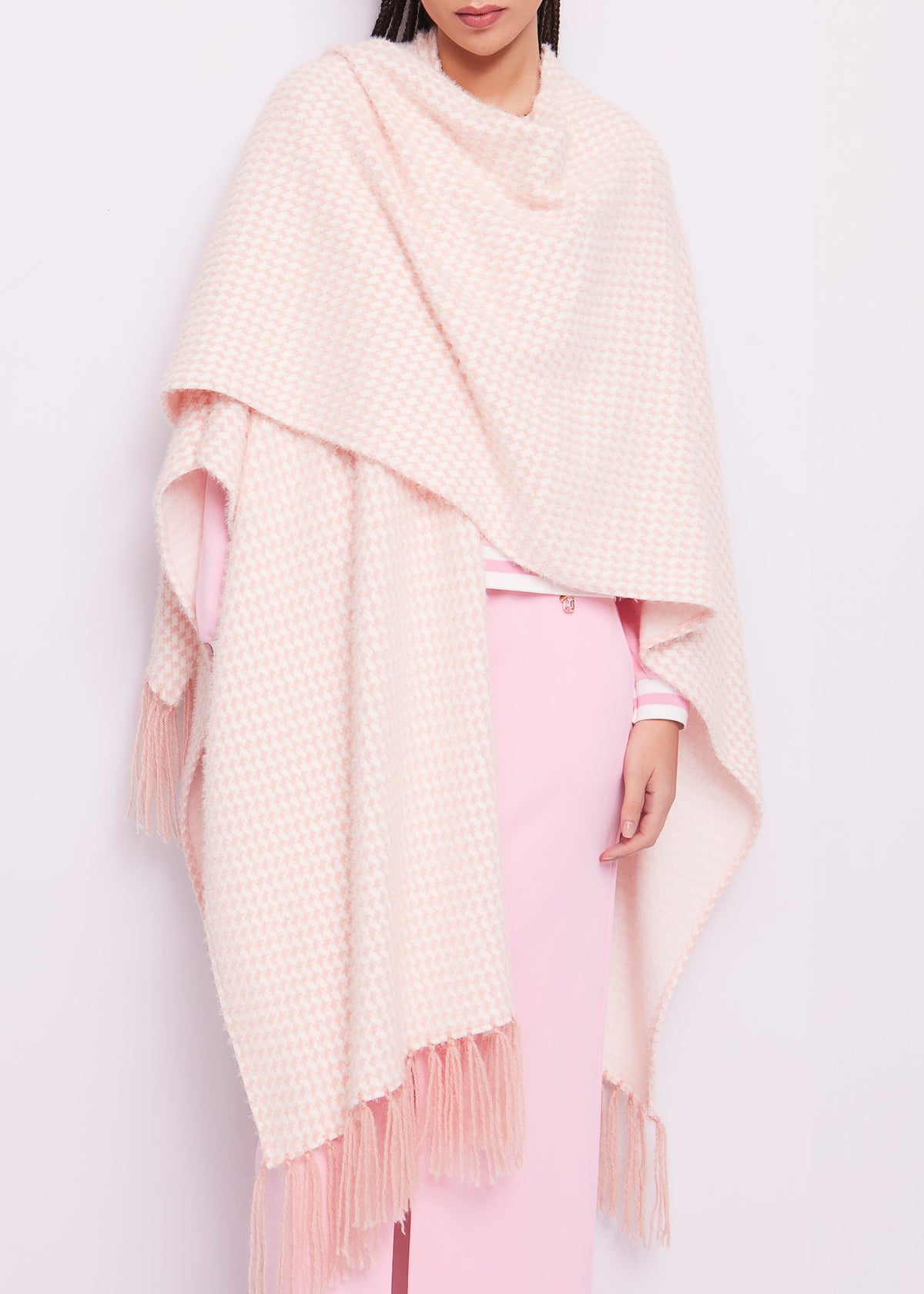 Poncho  In Maglia Jacquard - art. 421ND94001 - Denny Rose Autunno Inverno 2024/25 Donna