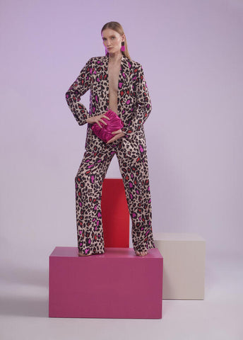 BLAZER WITH ANIMAL PRINT - Lola Casademunt Spring Summer 2024 - MS2402006