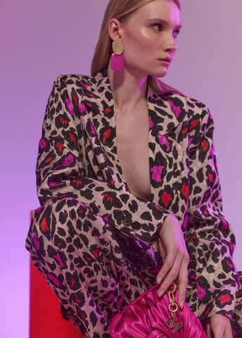 BLAZER WITH ANIMAL PRINT - Lola Casademunt Spring Summer 2024 - MS2402006