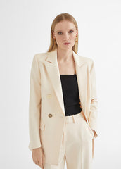 DOUBLE BREASTED SOLID COLOR BLAZER - Lola Casademunt Spring Summer 2024 - MS2402015