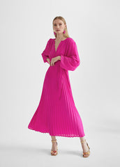 PLEATED DRESS WITH SLEEVES - Lola Casademunt Spring Summer 2024 - MS2416001