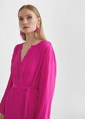 PLEATED DRESS WITH SLEEVES - Lola Casademunt Spring Summer 2024 - MS2416001