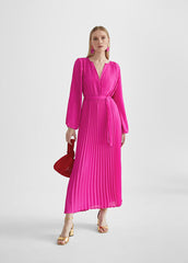 PLEATED DRESS WITH SLEEVES - Lola Casademunt Spring Summer 2024 - MS2416001