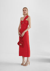 ONE-SHOULDER MIDI DRESS WITH SHOULDER STRAP - Lola Casademunt Spring Summer 2024 - MS2416034