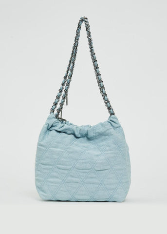 Shopping bag in denim trapuntato - art. 511DR90011 - Denny Rose Primavera Estate 2025 Donna