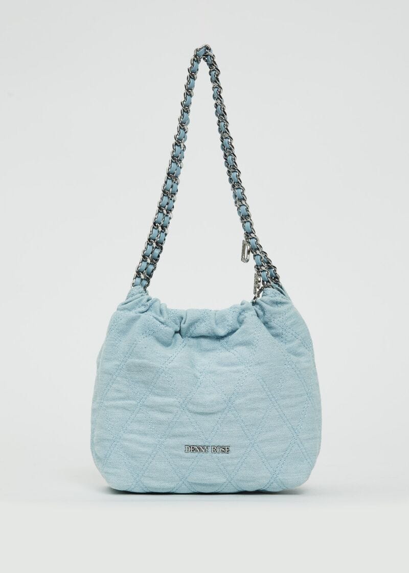 Shopping bag in denim trapuntato - art. 511DR90011 - Denny Rose Primavera Estate 2025 Donna