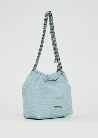 Shopping bag in denim trapuntato - art. 511DR90011 - Denny Rose Primavera Estate 2025 Donna