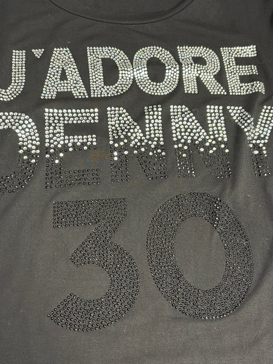 T-shirt con strass  - art. 521DD64010 - Denny Rose Autunno Inverno 2025/26 colore nero