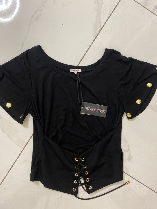 T-shirt con laccetti  - art. 511DD64005 - Denny Rose Primavera Estate 2025 Donna