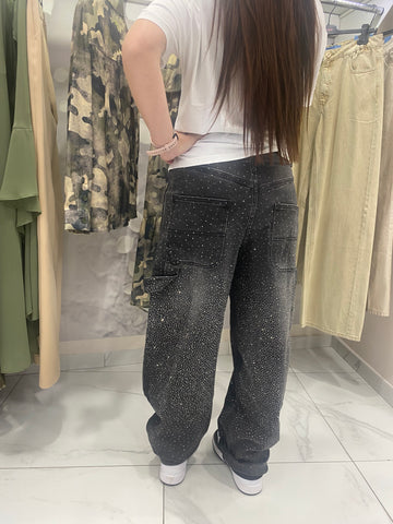 Jeans con brillantini Denim donna Primavera estate 2025 A559 no brand
