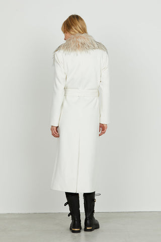 Cappotto ANNAPUR lungo manica lunga con collo eopelliccia stacc. Più cintura più ts più impunture art. RDA2505550005 Donna Relish Autunno Inverno 2025/2026