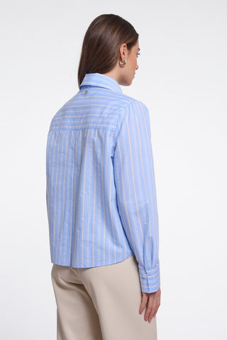 Camicia donna art. Ago Rino & Pelle Light blue stripe