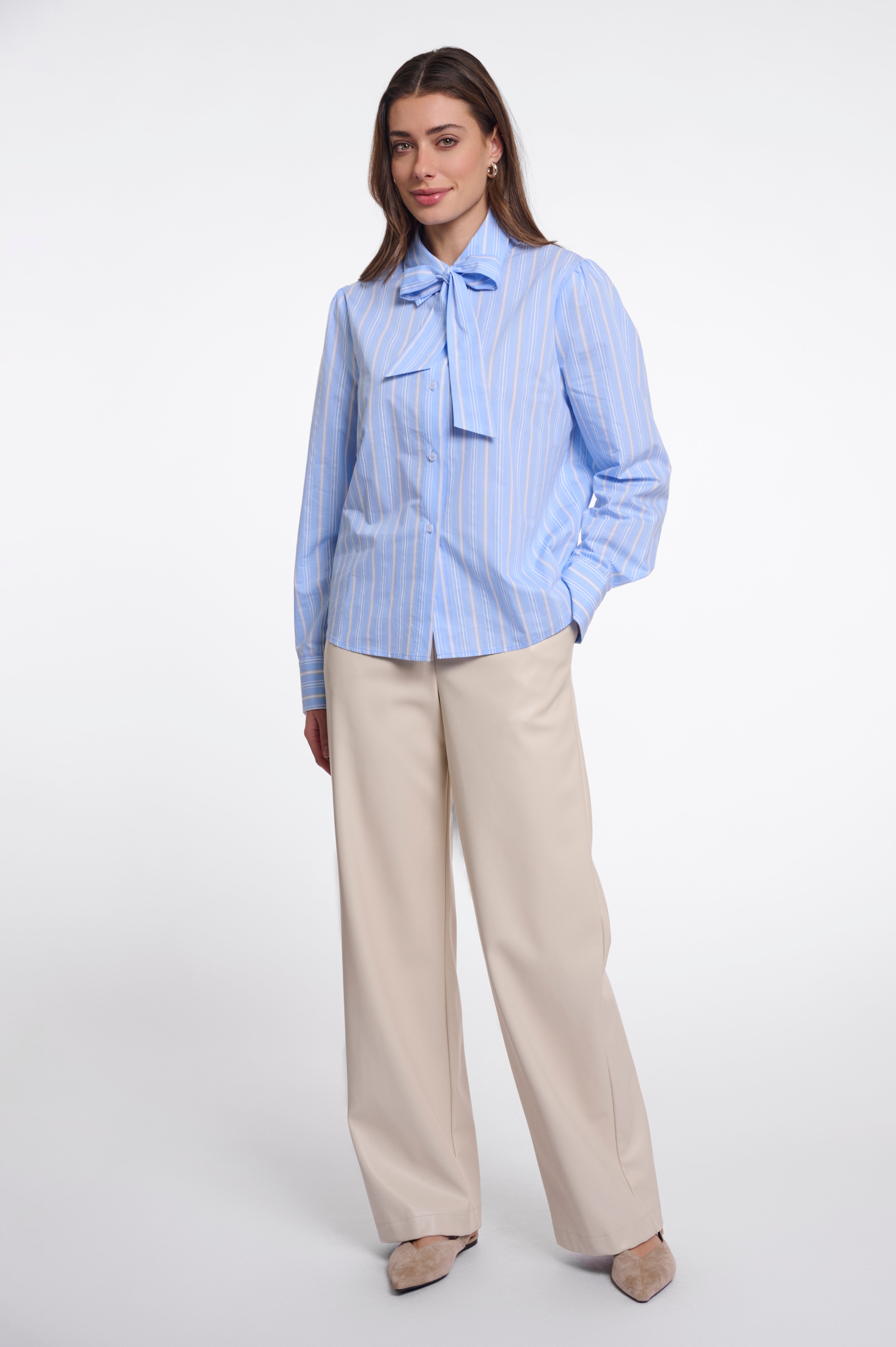 Camicia donna art. Ago Rino & Pelle Light blue stripe