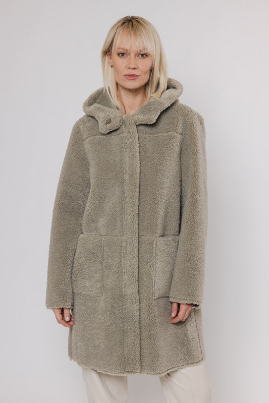 Cappotto ALINA REVERSIBLE HOODED COAT  Rino & Pelle Autunno Inverno 2024/25 Artichoke