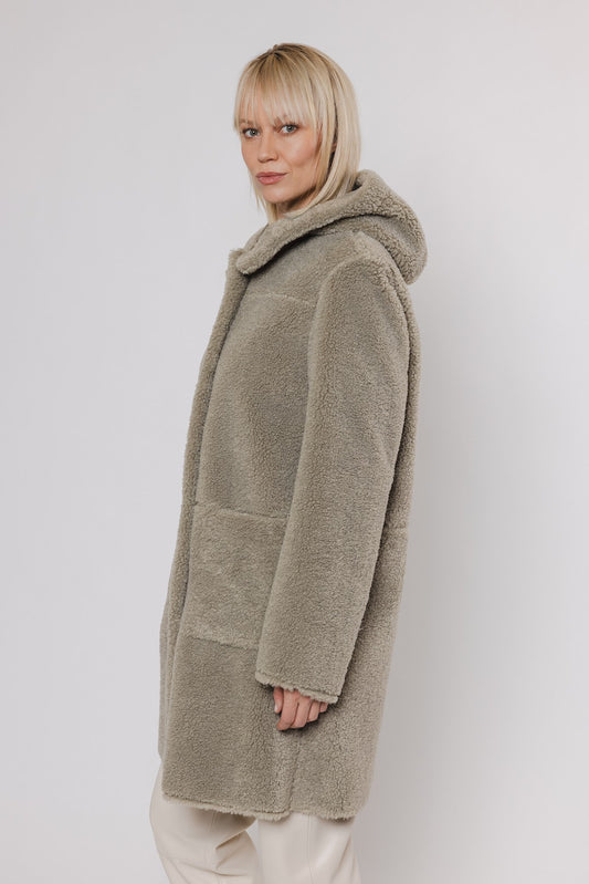 Cappotto ALINA REVERSIBLE HOODED COAT  Rino & Pelle Autunno Inverno 2024/25 Artichoke