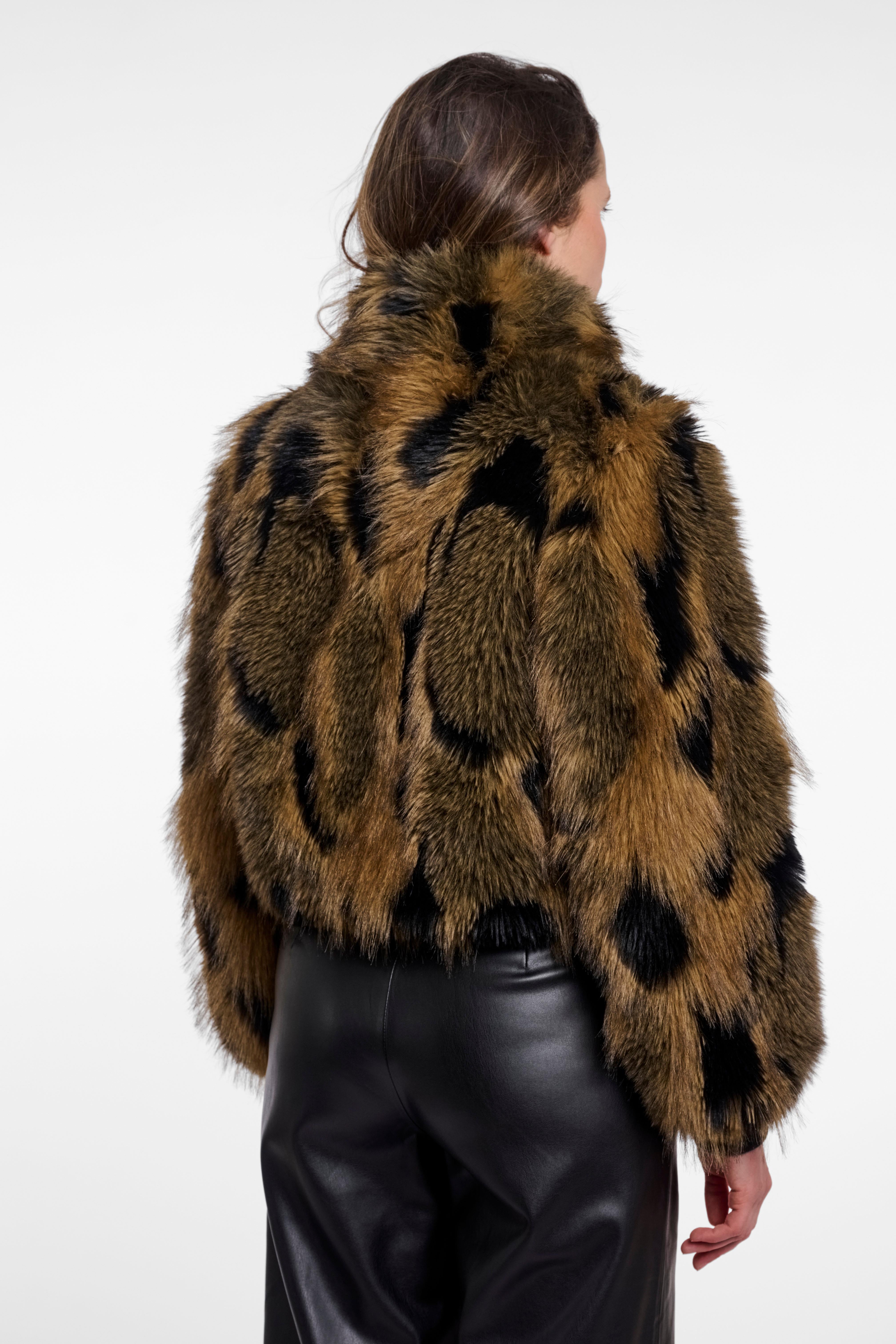 Giacca donna art. Ambra Rino & Pelle Long faux animal