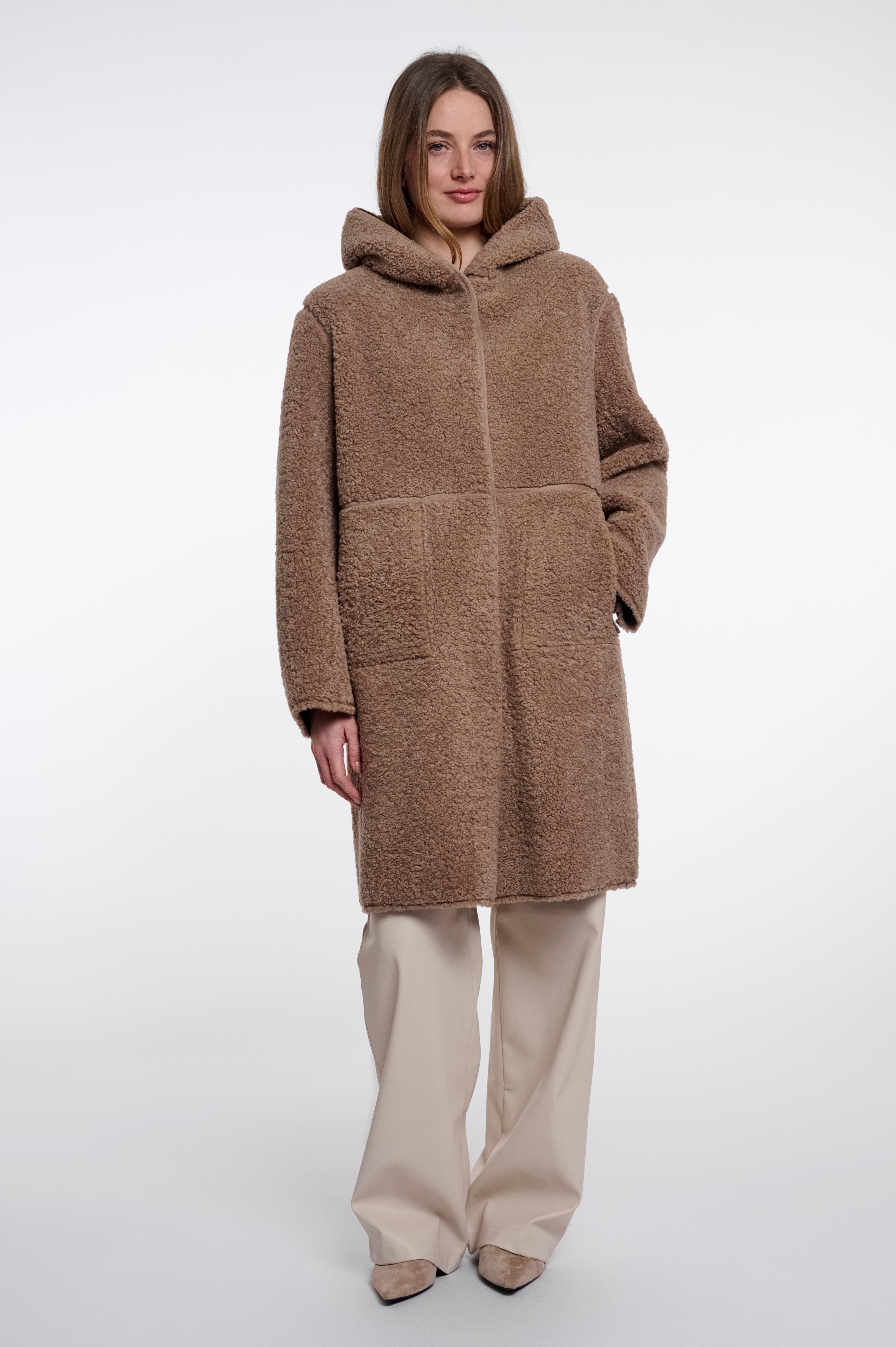 Cappotto donna art. Ami Rino & Pelle Mocha latte