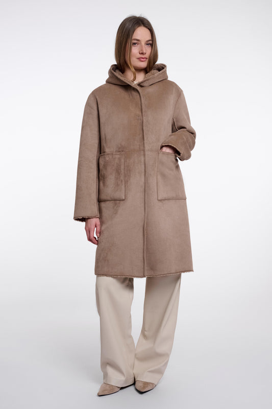 Cappotto donna art. Ami Rino & Pelle Mocha latte