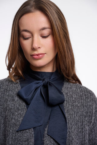 Cardigan donna art. Andro Rino & Pelle Dark grey