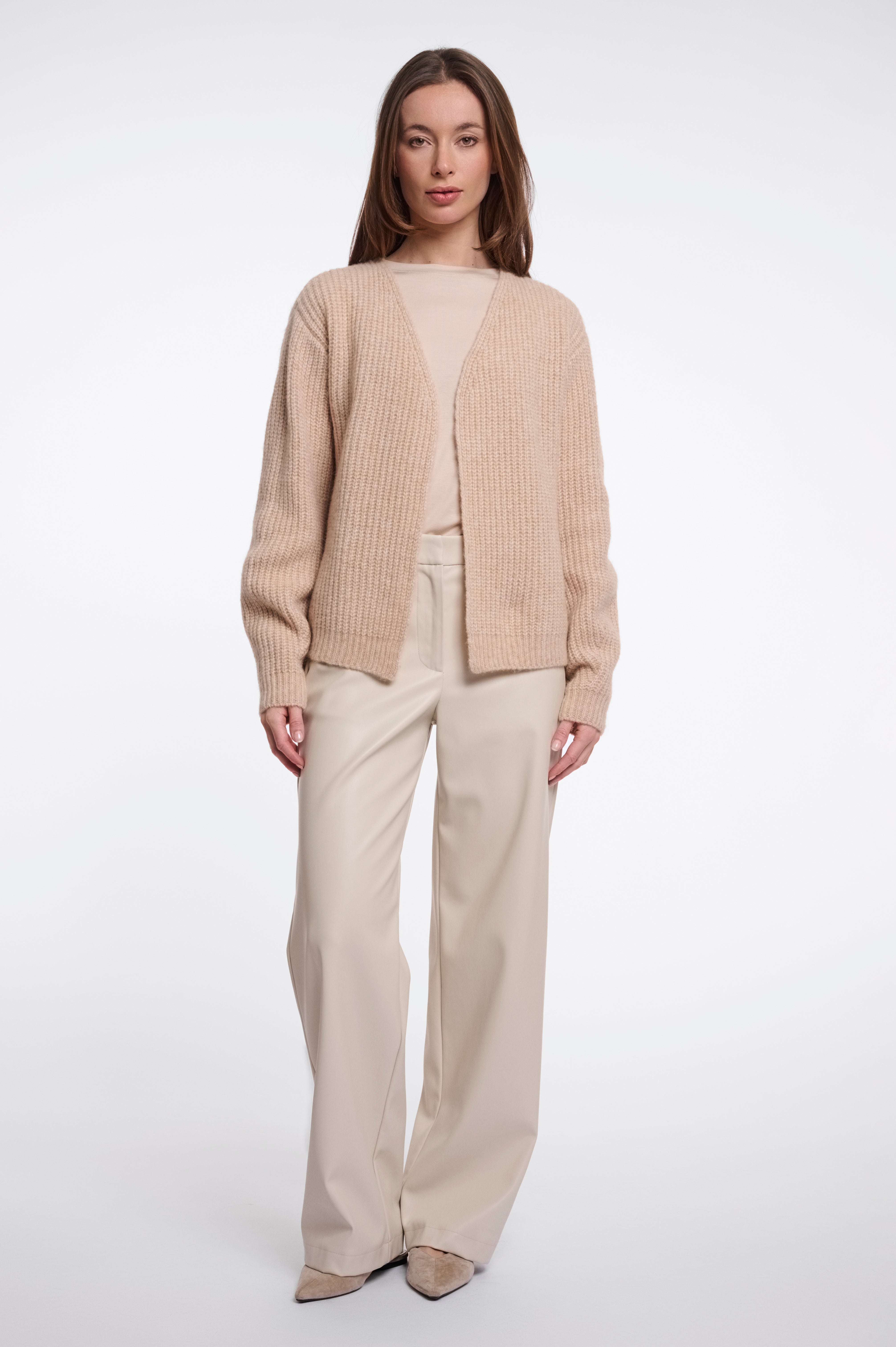 Cardigan donna art. Andro Rino & Pelle Light oat