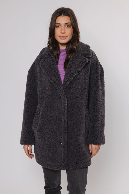 Cappotto BAPS TEDDY MID LENGTH COAT SINGLE BREASTED  Rino & Pelle Autunno Inverno 2024/25 Graphite